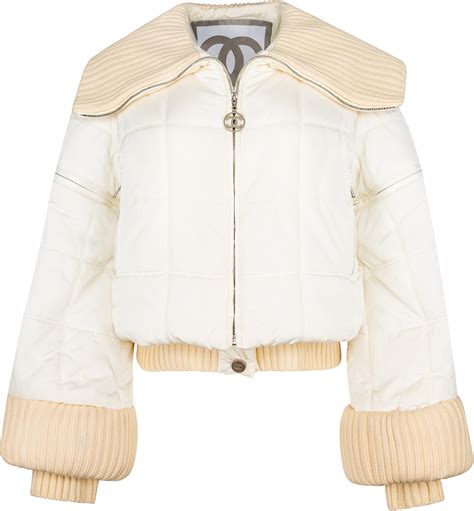 chanel white puffer jacket|chanel ready to wear jacket.